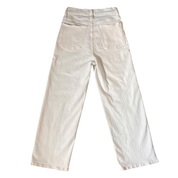 Madewell White The Perfect Vintage Wide Leg Crop Jean Size 26 - Picture 3 of 6